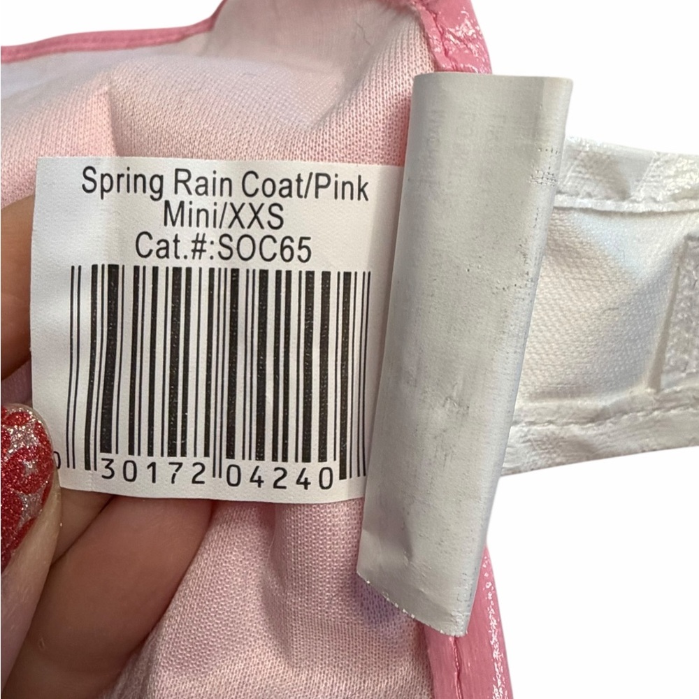 Pink & White Penn-Plax XXS Mini Dog Raincoat - Picture 7 of 13